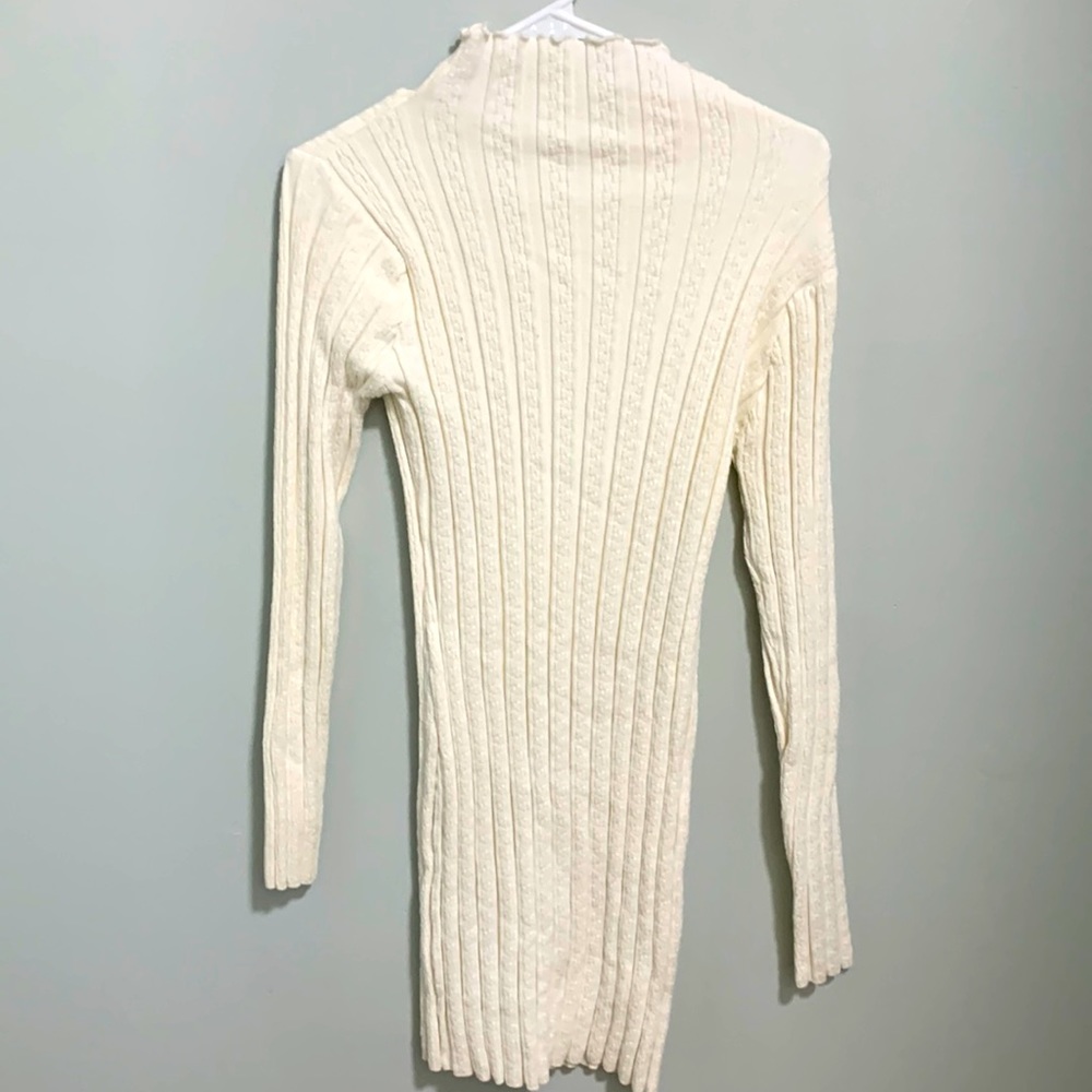 Knee length knot sweater dress